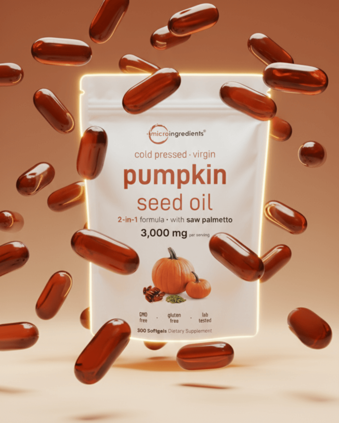 Pumpkin Seed Oil + Saw Palmetto | Regula la Próstata y Detiene la Caída del Cabello