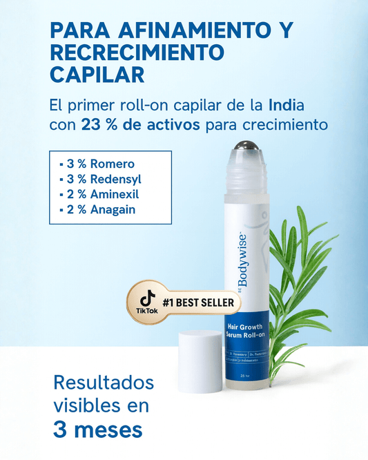BeBodywise Hair Grow Serum Roll-On | Detiene la Caída y Estimula el Crecimiento en 90 Días