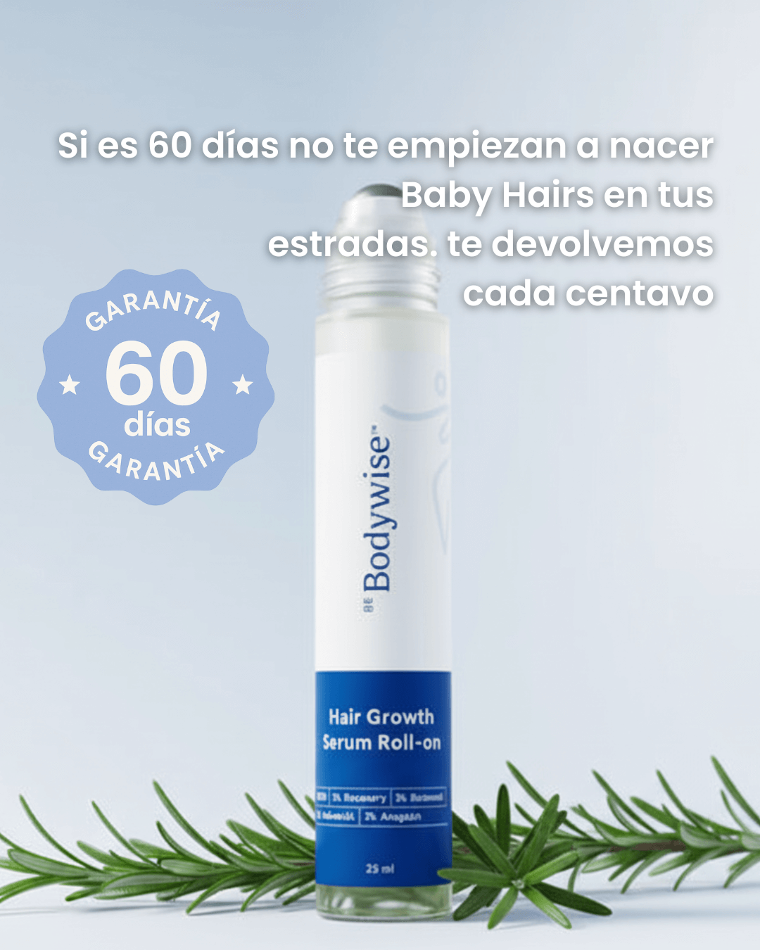 BeBodywise Hair Grow Serum Roll-On | Detiene la Caída y Estimula el Crecimiento en 90 Días