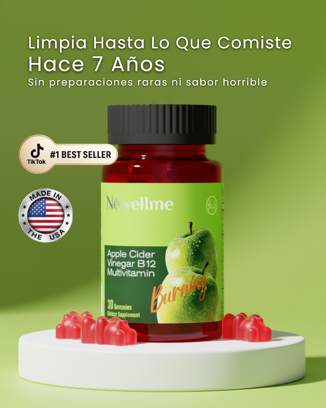 NEWELLME ACV GUMMIES | 15 Días de Limpieza Extrema