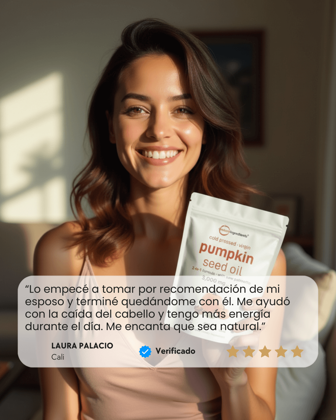 Pumpkin Seed Oil + Saw Palmetto | Regula la Próstata y Detiene la Caída del Cabello