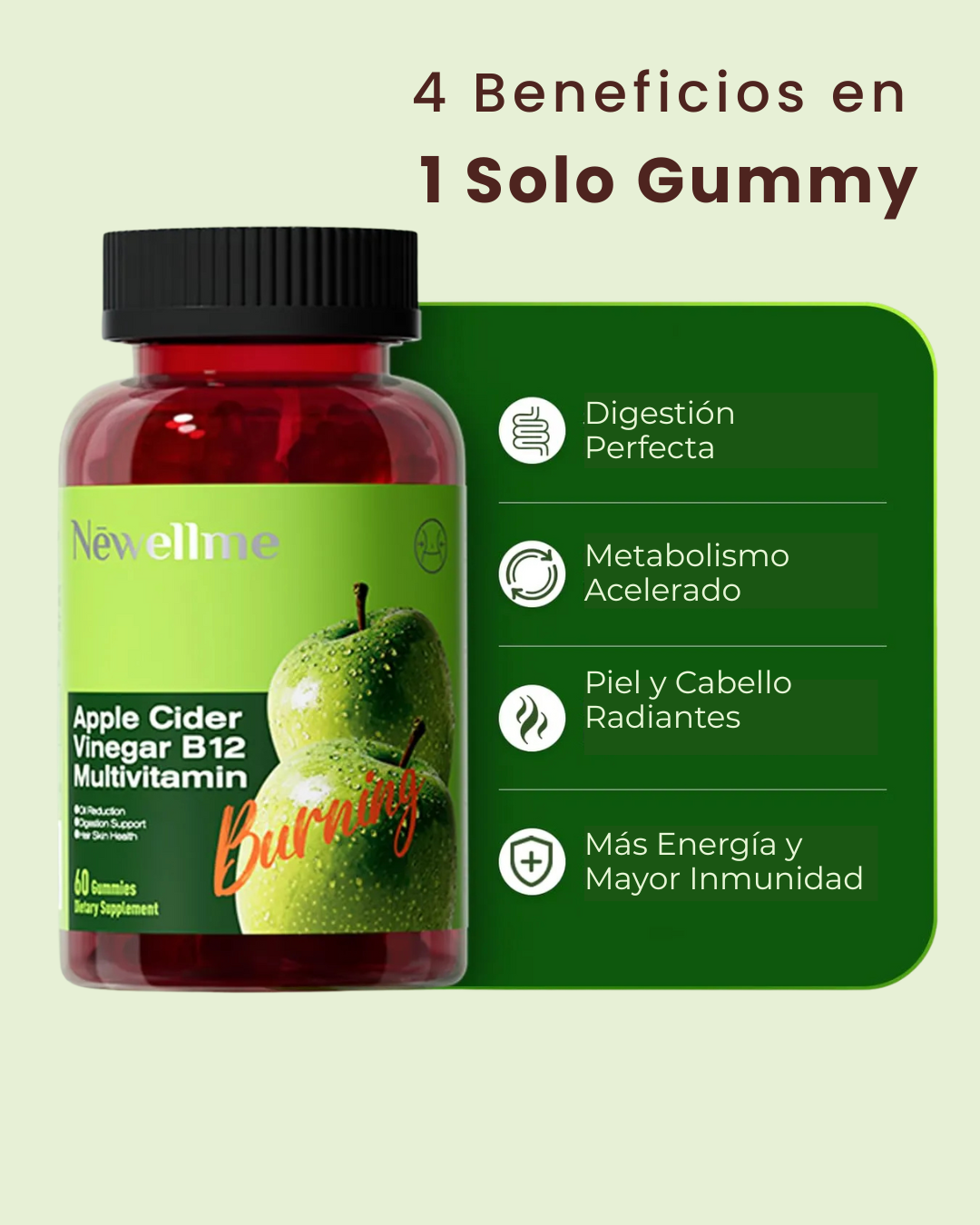 NEWELLME ACV GUMMIES | 15 Días de Limpieza Extrema