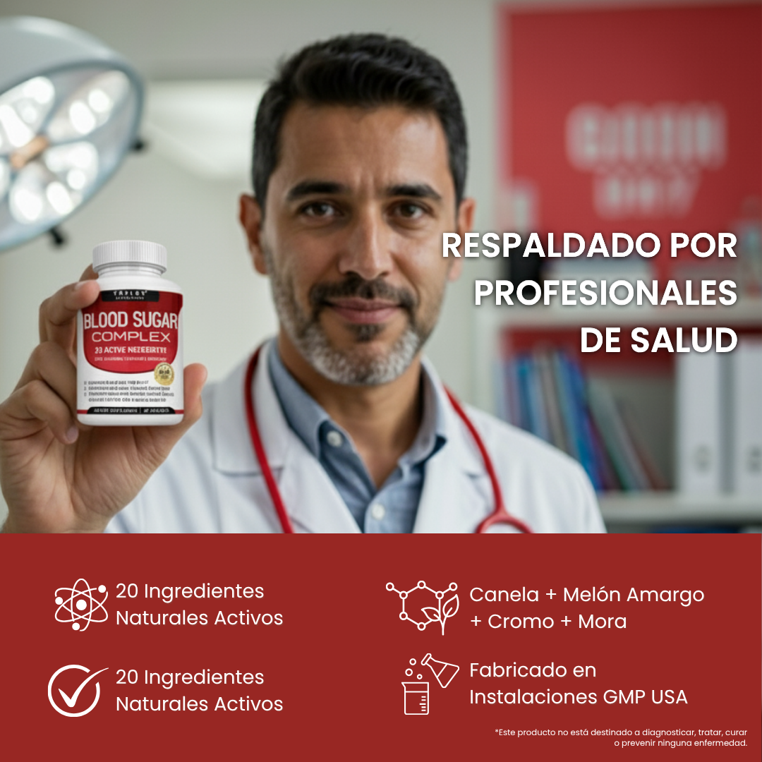 2x1 BLOOD SUGAR COMPLEX | Fórmula Natural con 20 Ingredientes Activos